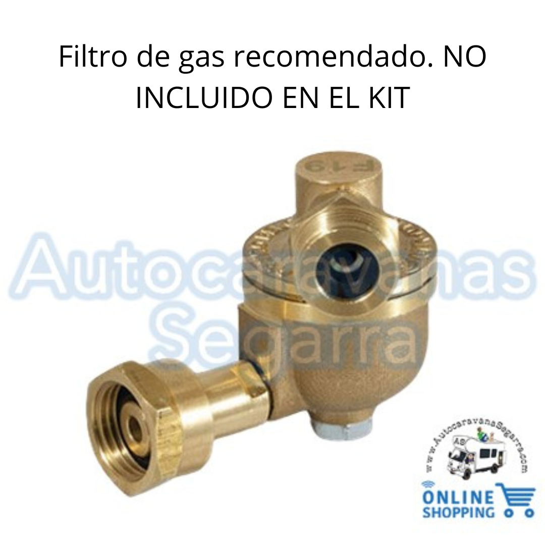 Kit de bombona doble de GLP Gaslow con tapón de llenado y soporte de espiga  - Berger Camping - Accesorios de camping