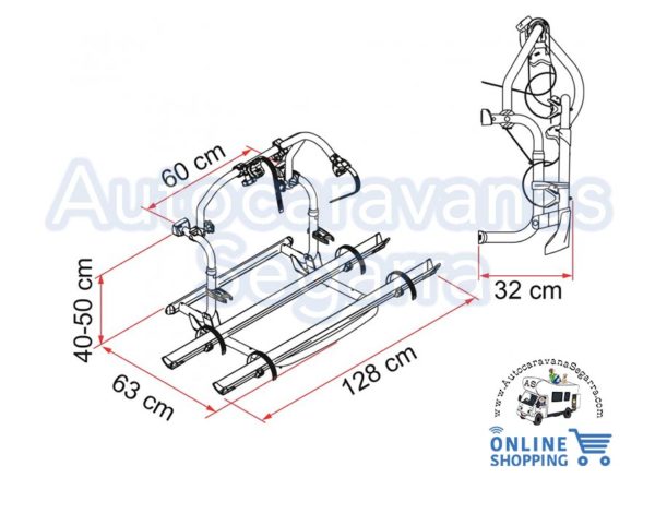 PORTABICICLETAS FIAMMA CARRY BIKE PRO C (4 bicis) - Imagen 4