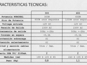 Picos de 1200W DC a AC alquiler de convertidor de corriente con