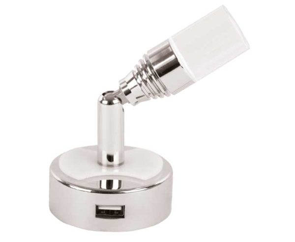 Luz de lectura LED 12V / 1W con USB + interruptor basculante – Image 2